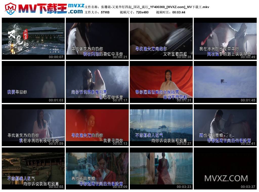 张珊萌-又见华灯四起_国语_流行_YF400369